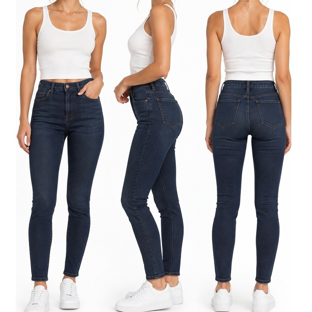 Madewell Jeans Women 28 Blue High Rise Skinny E5295 Dark Wash Stretch Minimalist